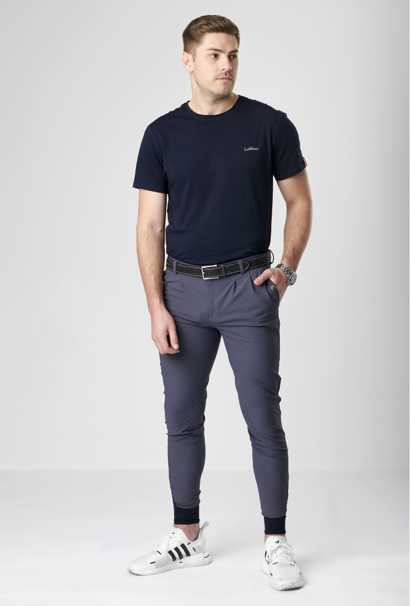 LeMieux Mens Elite Classic Pleated Breech in Flint Grey-1